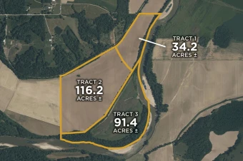 Greene Co IN 245.815± Acres In 3 Tracts